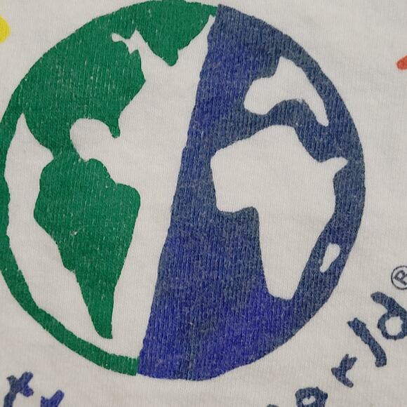 Vintage 90s Earth-Day Shirt Womens Large 21x25 White Better-World - Picture 16 of 16
